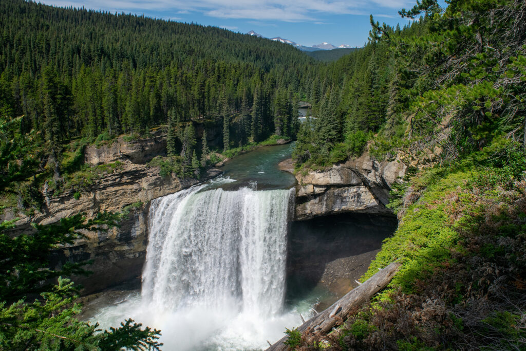 This gargantuan waterfall flows near the Alberta-B.C. border