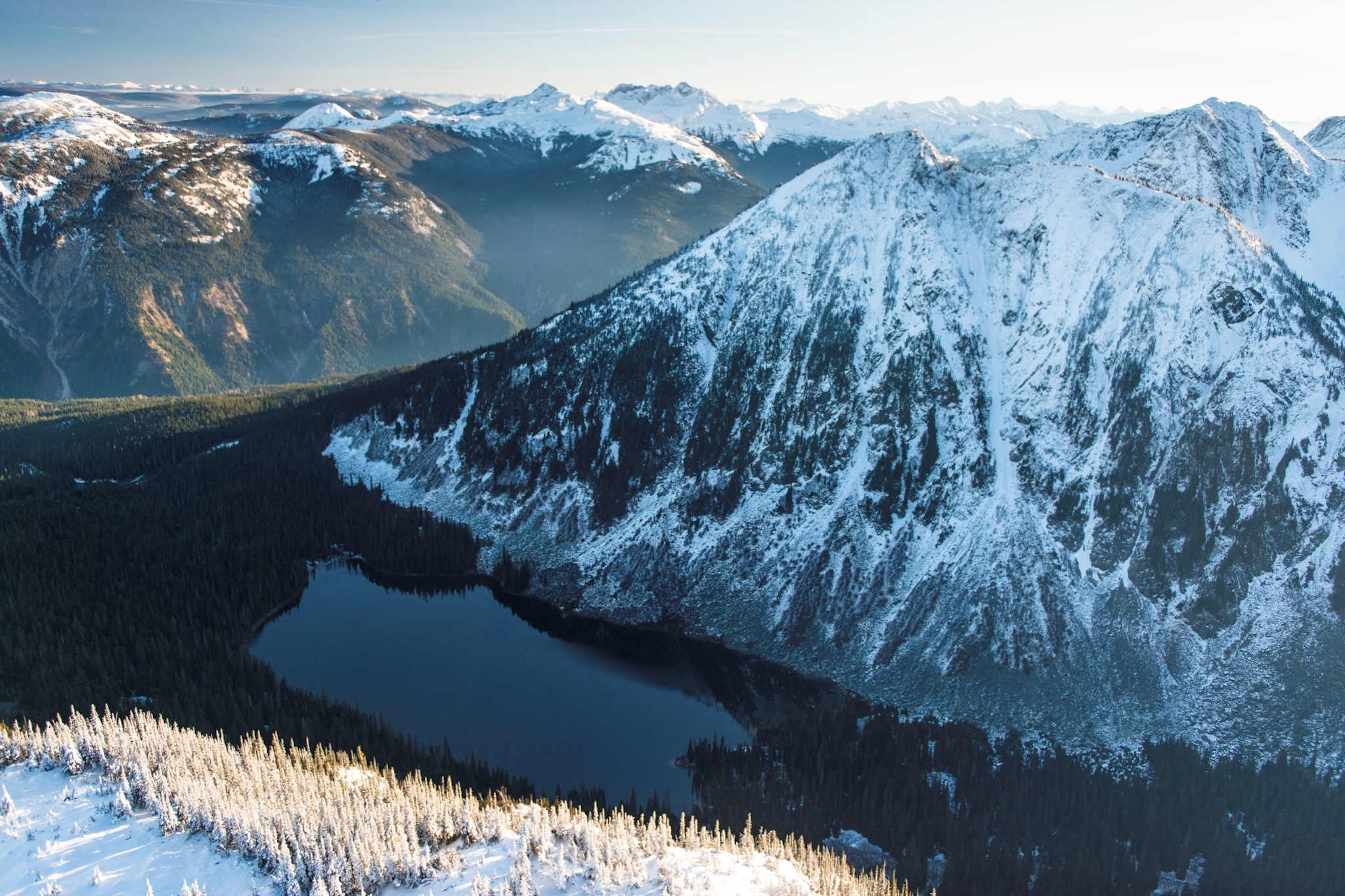 falls lake snowshoe trail