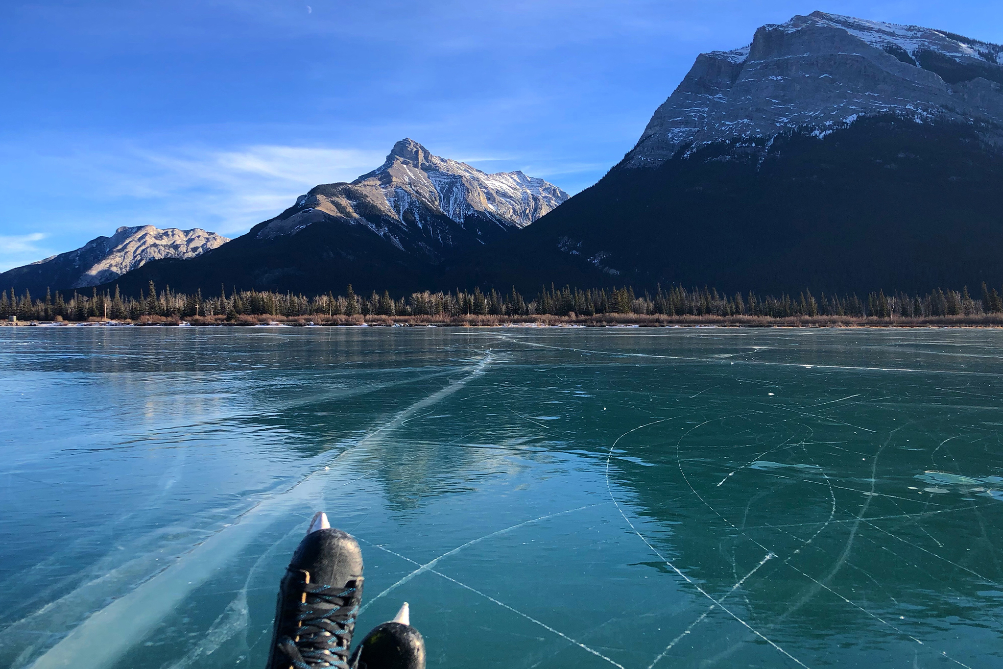 curiocity calgary gap lake ice skating alberta