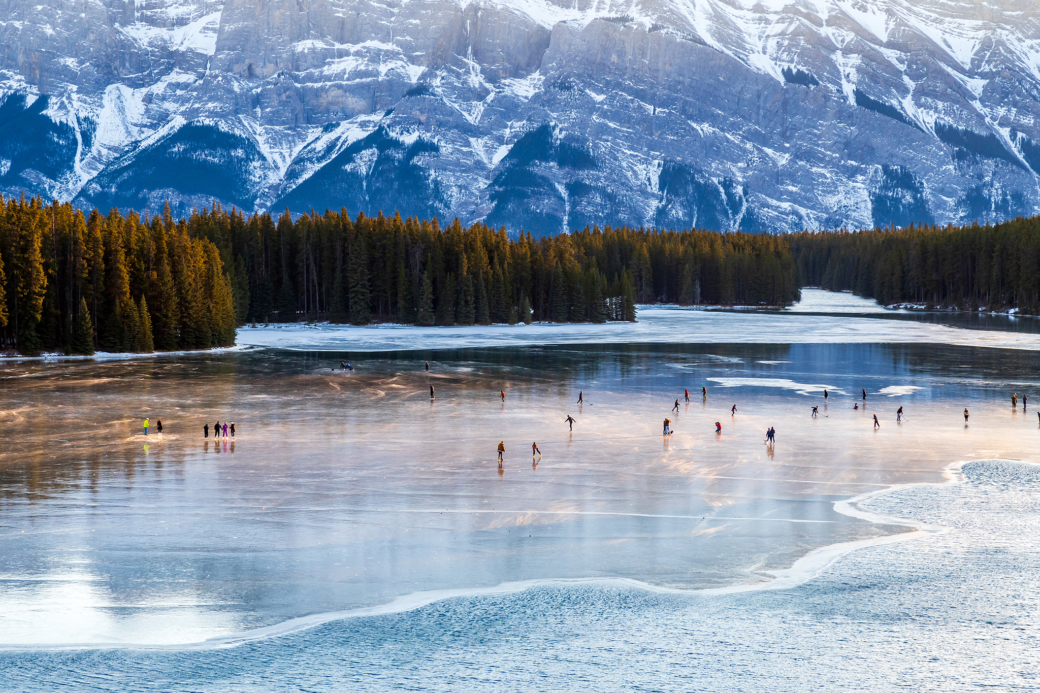 curiocity calgary two jack lake alberta ice skating