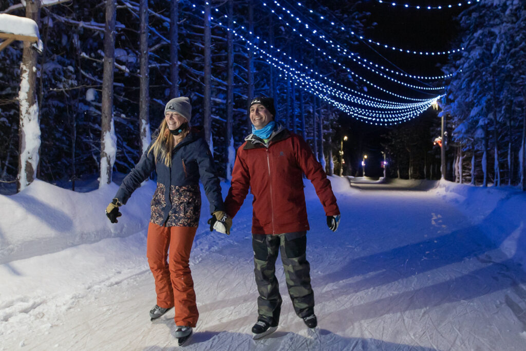 There’s a whimsical skating trail in Ontario winding through a snowy forest