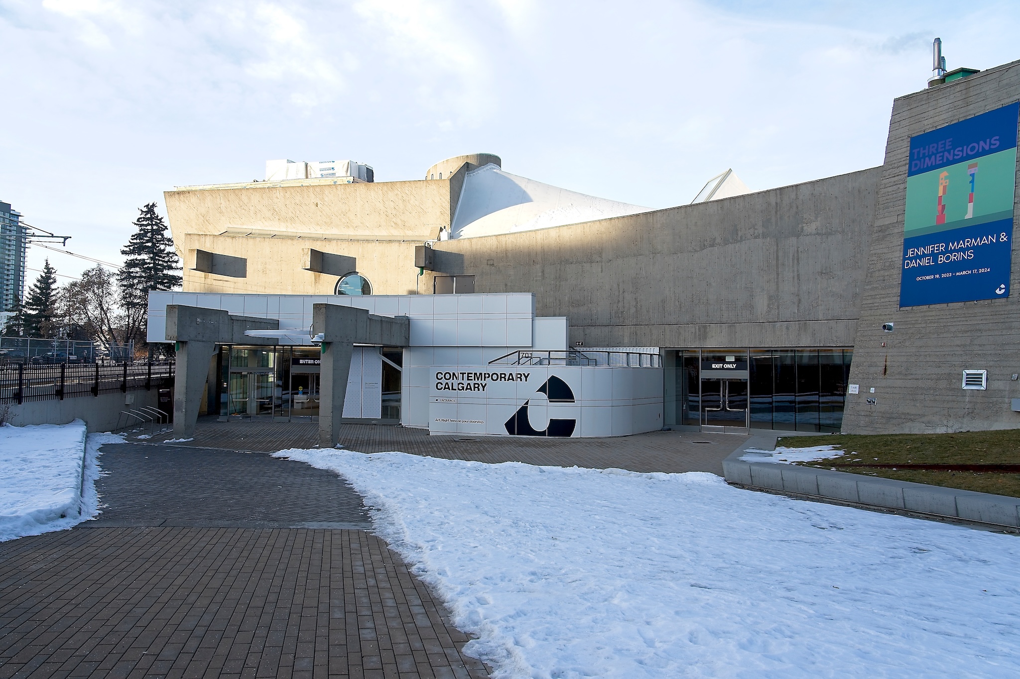 Exterior of Contemporary Calgary, an art gallery here in the city.