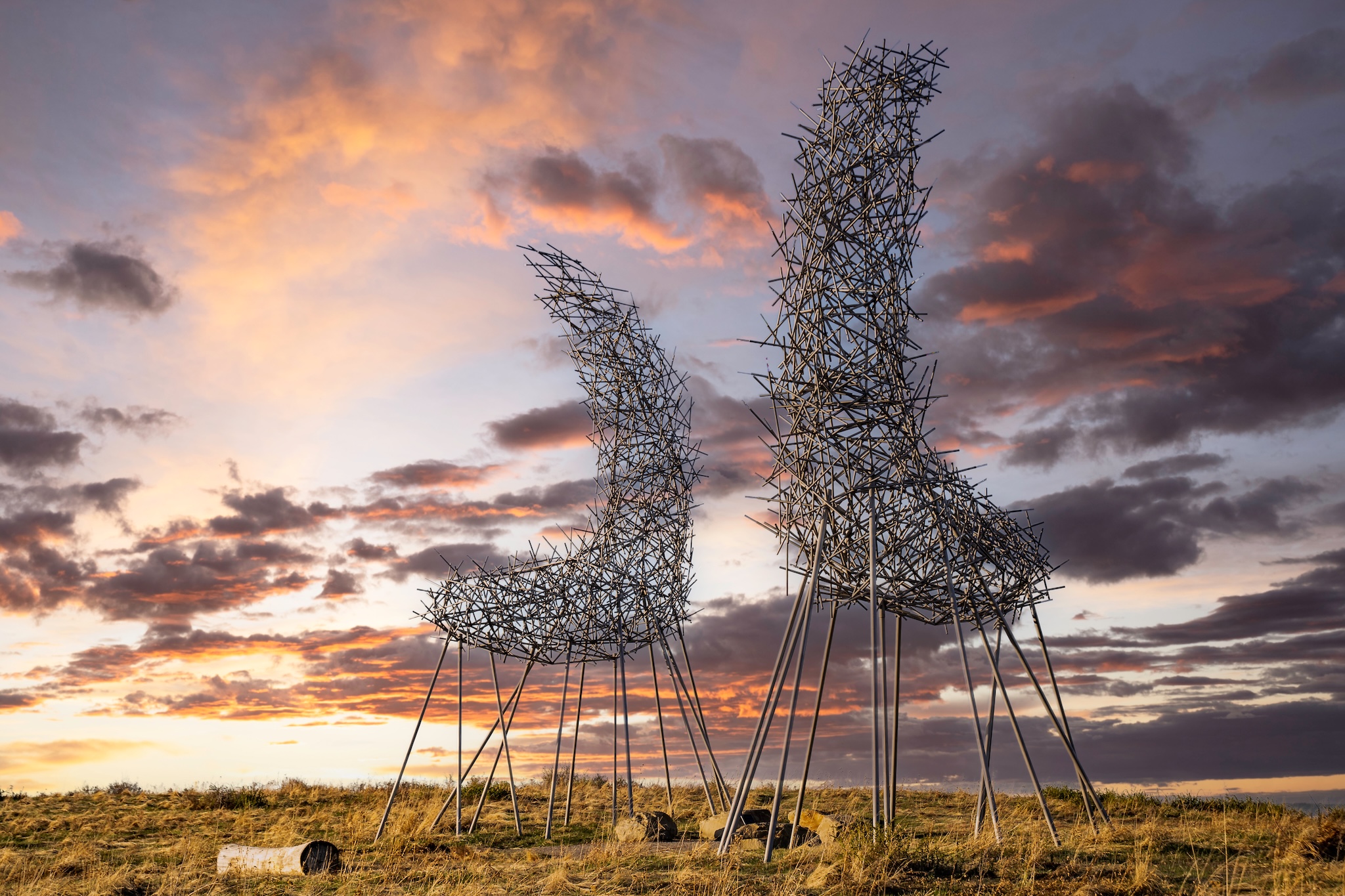 Convergence art sculpture in Calgary, Alberta 