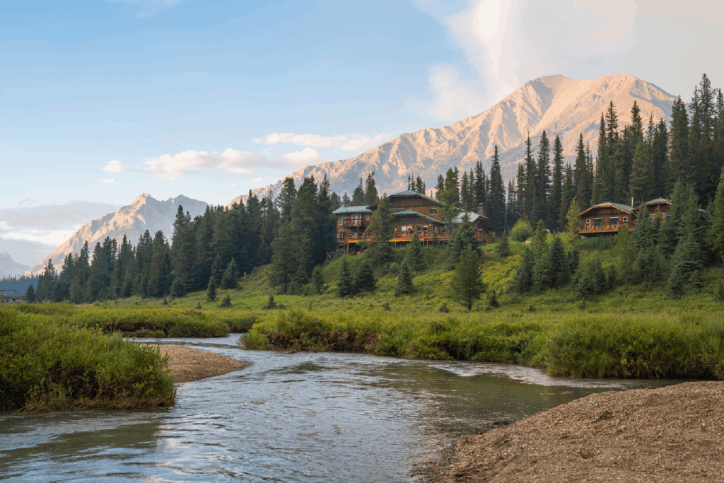 This charming wilderness lodge getaway in Alberta with all-inclusive gourmet meals