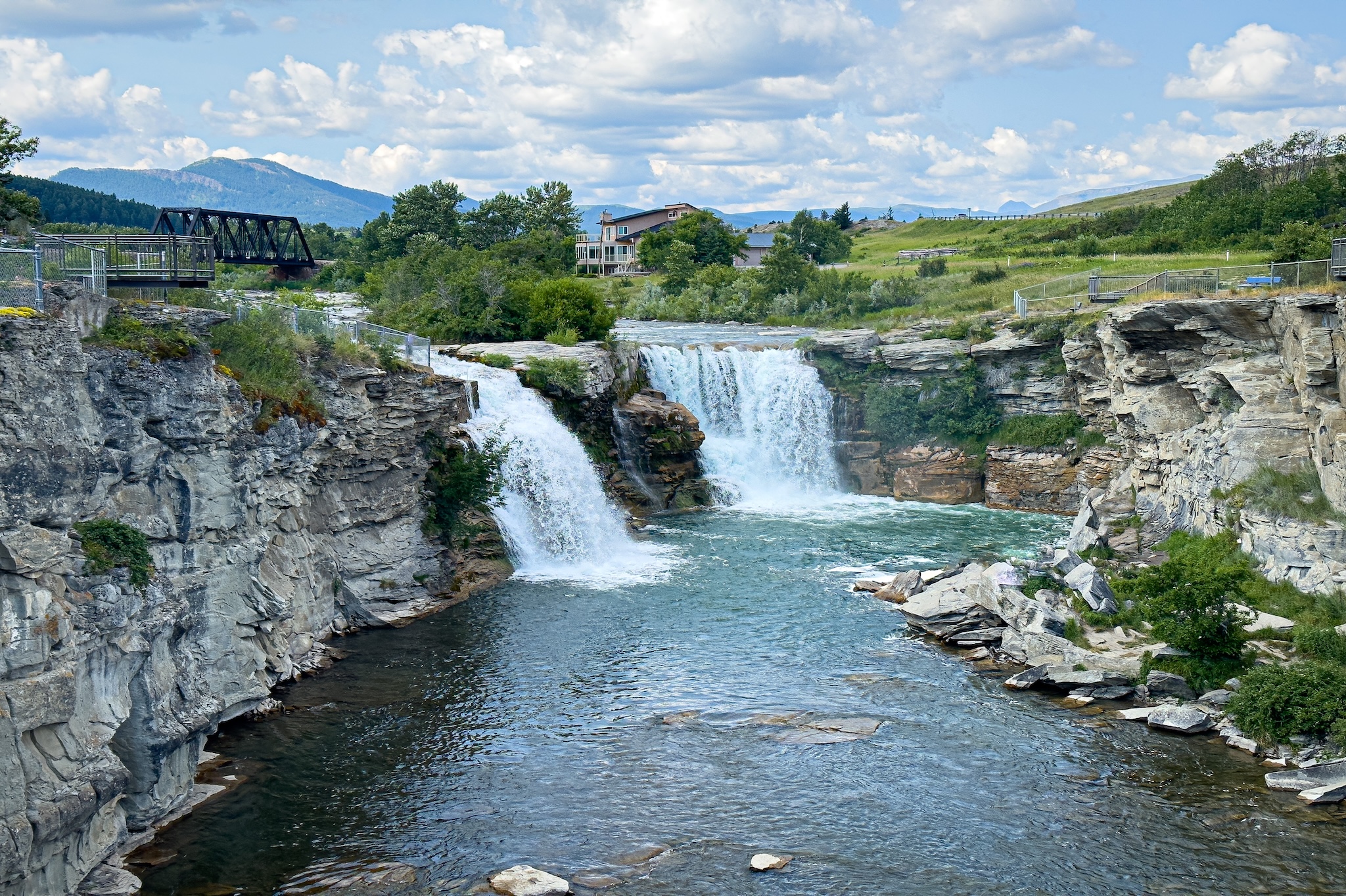 Waterfall, Lundbreck Falls, Canada, Alberta