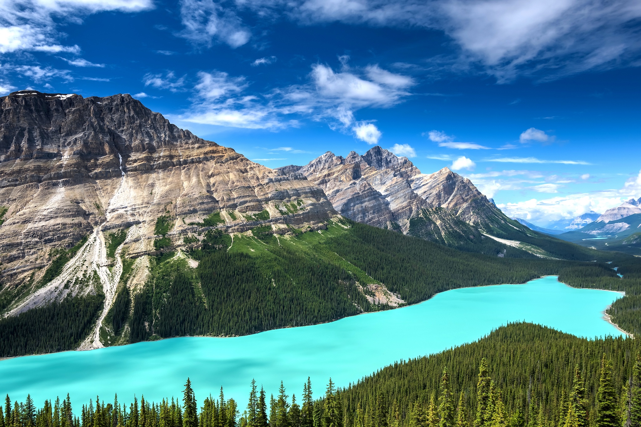 Peyto Lake of Banff National Park in Canada