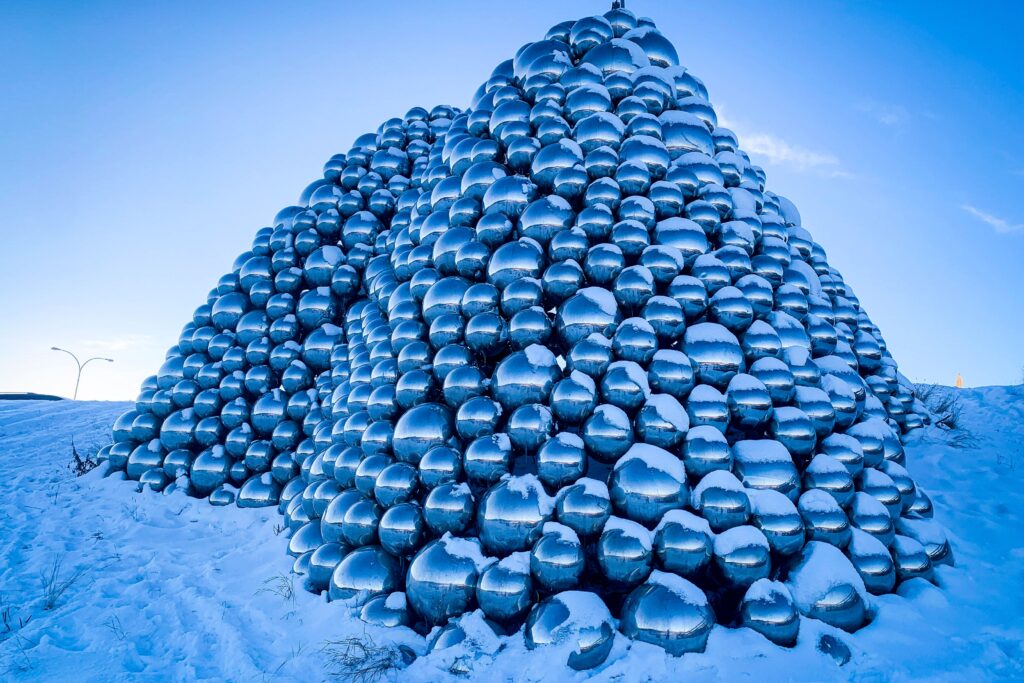Talus,Dome,Sculpture,In,Edmonton,,Alberta
