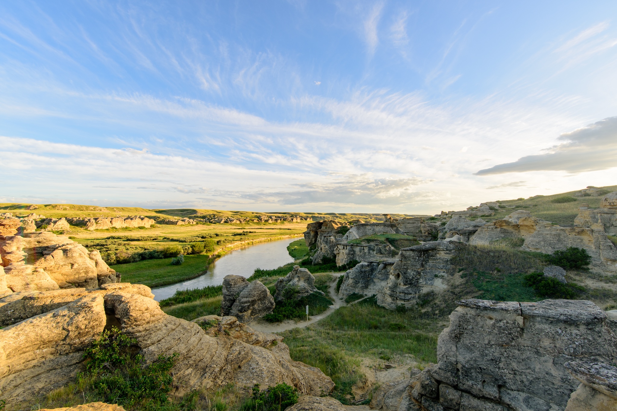 Writing on stone Provincial park