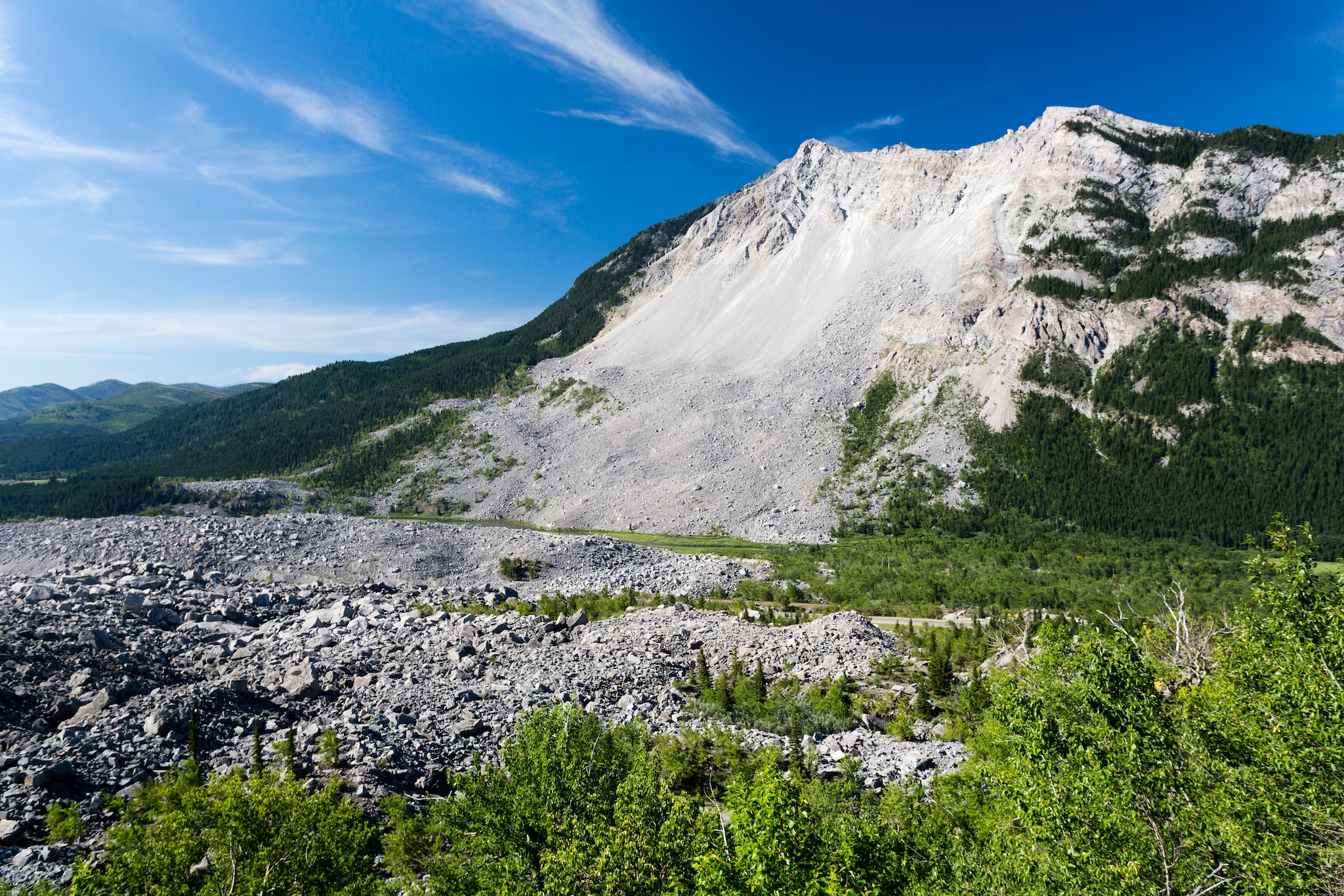 The Frank Slide was a rockslide that buried part of the mining town of Frank, Alberta, Canada at 4:10 am on April 29, 1903.